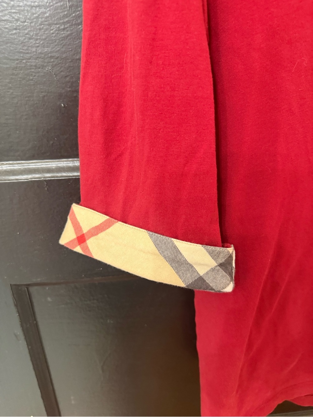 Burberry Brit Red Crewneck Tee - Picture 3 of 4